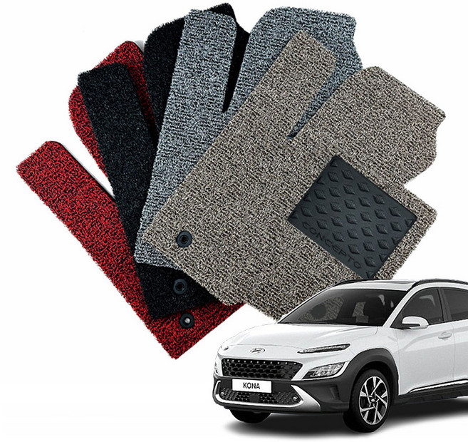 컨셉토 확장형 코일매트 코나 운전석1p, 그레이, 62_1코나EV