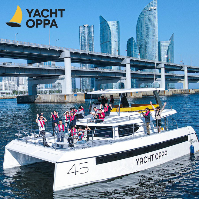 [부산] 부산요트투어 요트오빠 이용권 (2025년 6월 최신형 57인승 카타마란요트), 카타마란요트, 토요일(19시30분/21시30분제외), 소인