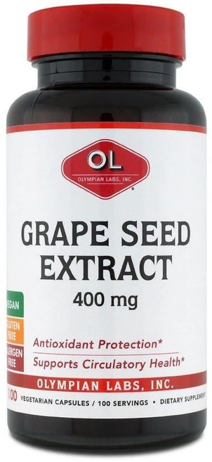 올림피안랩스 포도씨 추출물 600mg 캡슐 60정, 100 Count (Pack of 1), 1개, 100정 - 쿠팡