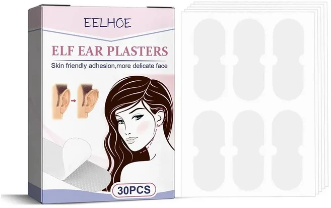 엘프 귀 고약 화장품 교정기 돌출 솔루션 스티커 큰 서포터 미적, 01 30pcs