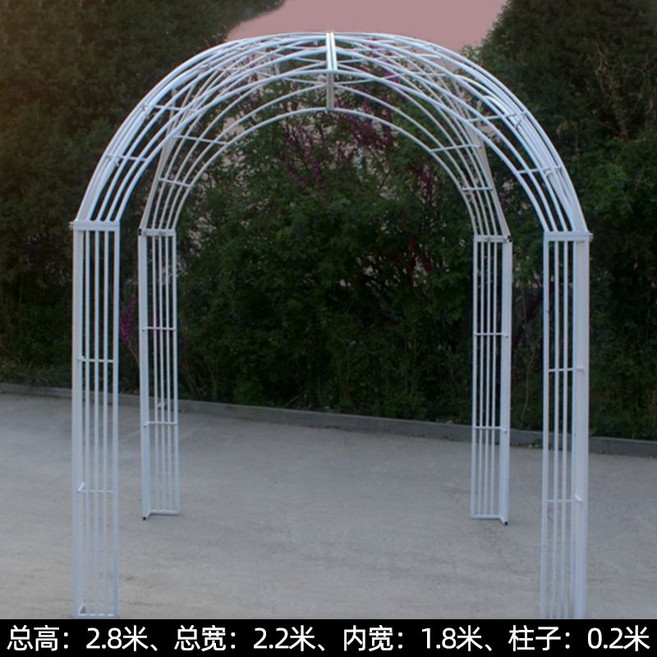 넝쿨 돔 엔틱 돔형 결혼 아치 장미 울타리, 화이트 그리드 파빌리온