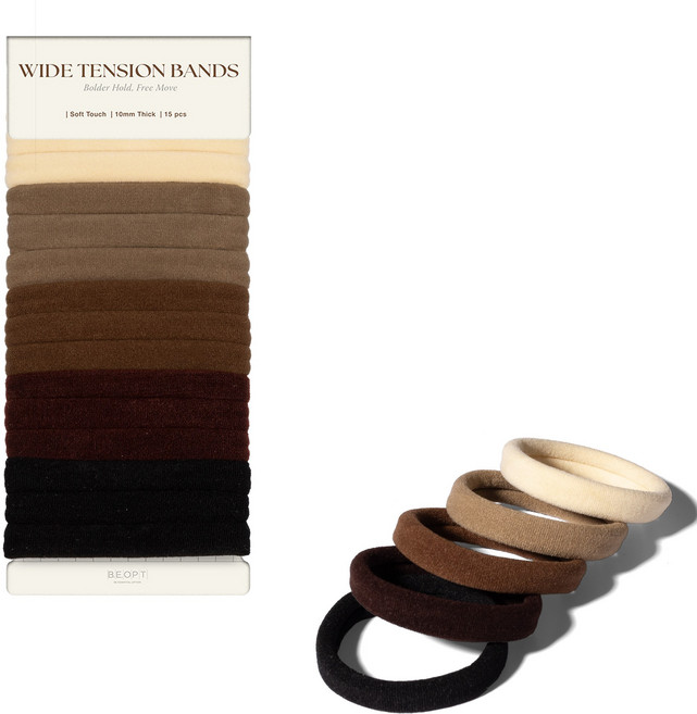 비옵트 와이드 텐션 헤어 밴드 15P