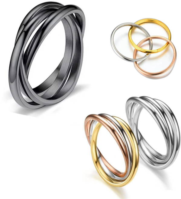 모디안 트리플 볼드링 꼬임 반지