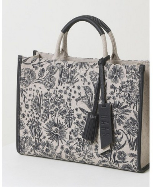 닥스 여성 네이비 플라워자수 자카드 라지 토트백 DCBA1E655N2