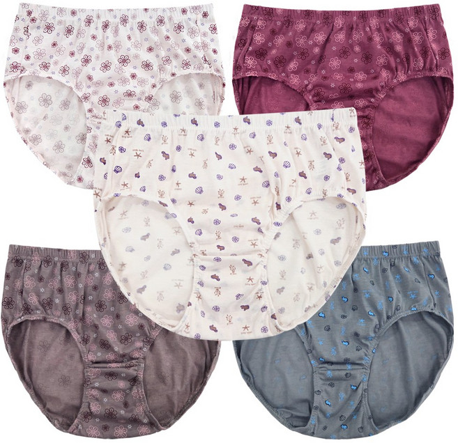 여성 하이웨스트 팬티 5매 부인용 맥시 빅사이즈 속옷