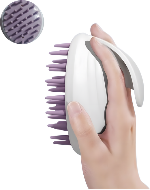 마담봉자 실리콘 샴푸 두피 마사지 브러쉬, 1개, 화이트