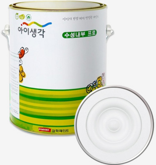 삼화 아이생각 수성 벽지벽면 무광페인트 4L, 화이트그레이, 1개