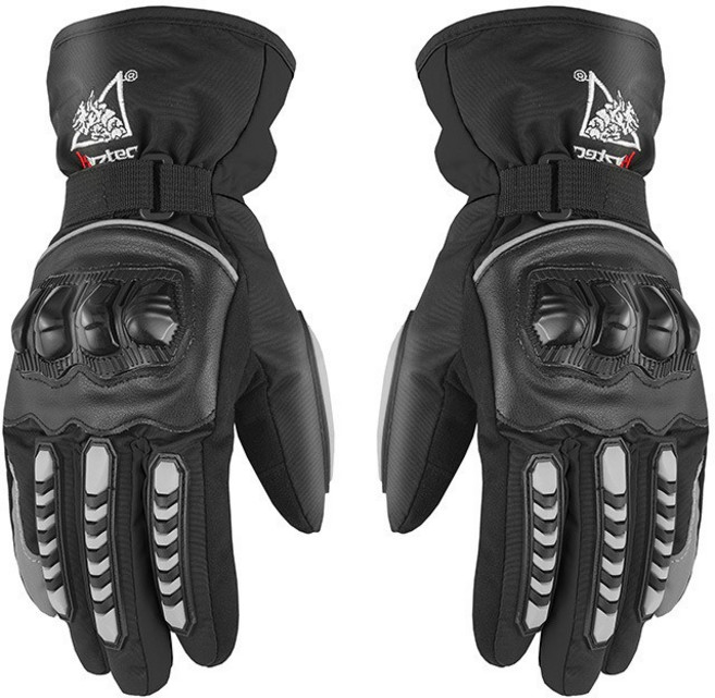 防摔手套 防風手套 防水手套 機車手套 騎士手套 硬殼可觸控滑手機, 黑色