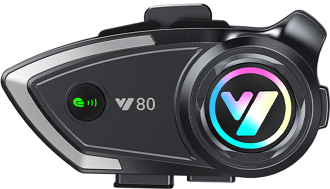 MOCOERL 오토바이 바이크 헬멧 블루투스 2in1 마이크 노이즈캔슬링Y80, 블랙, Y80