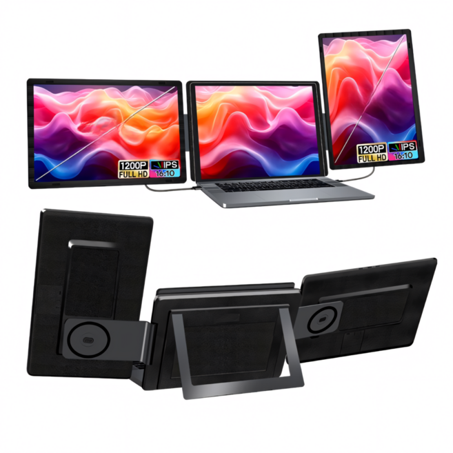 에스앤코 분리형 노트북 듀얼모니터 가로세로 회전 포터블 모니터, 듀얼모니터 S9H (15.6인치 / FHD), 39.6cm