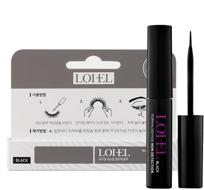 LOIEL 속눈썹 접착제, 블랙, 1개