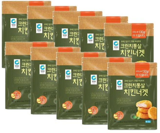 청정원 크런치 통살 치킨너겟, 10개