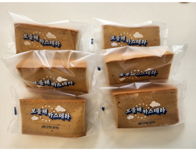 보들해모카카스테라 6조각 개별포장, 6개, 80g