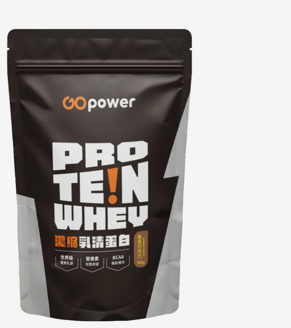 GOPower 果果能量 濃縮乳清蛋白飲 香蕉巧克力口味 運動後快速補充蛋白質 低脂健康飲品, 500g, 1包