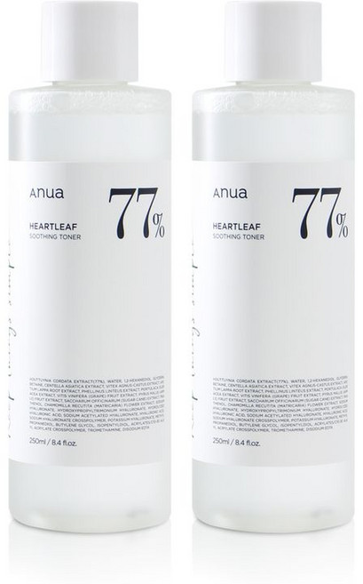아누아 어성초 77 수딩 토너, 250ml, 2개