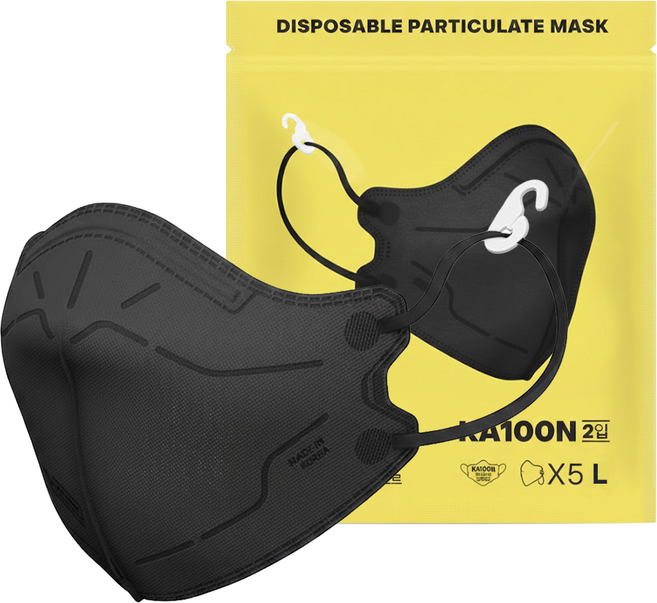 아에르 KA100N 2급 방진마스크 분진 현장 공사마스크 산업용마스크, 10개, 블랙