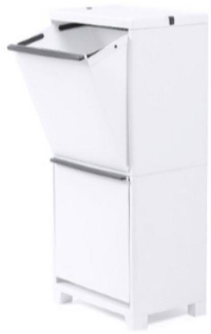 프랑코홈 스탠드 분리수거함 2단, 하얀색 / WHITE