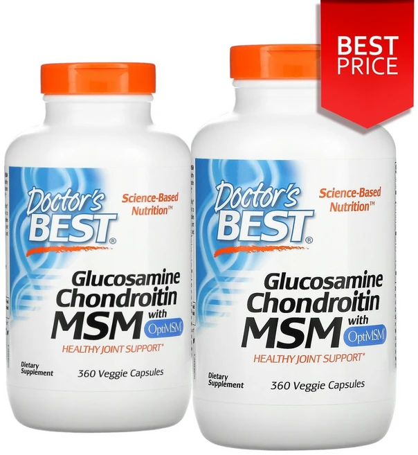 1+1 닥터스베스트 OptiMSM 함유 글루코사민 콘드로이친 MSM 360정 6개월분, 2박스 - 쿠팡