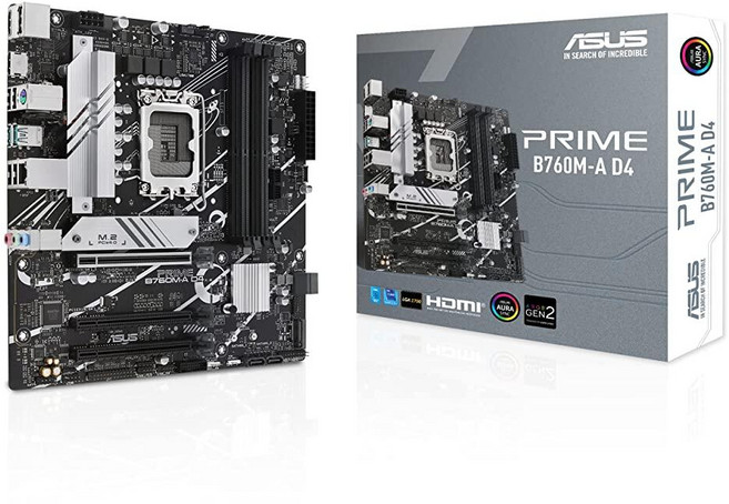 ASUS PRIME B760M-A D4 intel CPU LGA1700 B760 DDR4 mATX 제14・13・12세대 대응 탑재