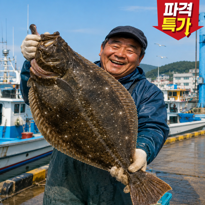 [벡화점납품] 당일손질 4kg이상급 자연산 숙성 대광어회, 1세트, 200g