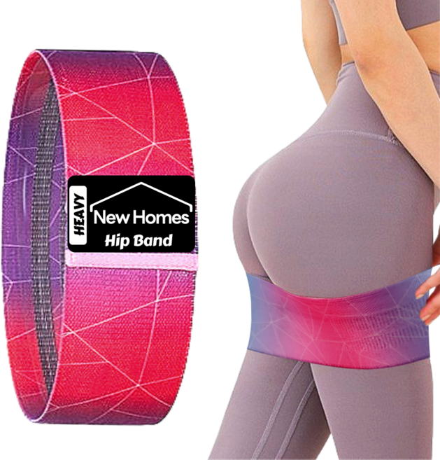 뉴홈즈 힙업 루프밴드 홈트 스쿼트 힙밴드, 강(120파운드), 1개