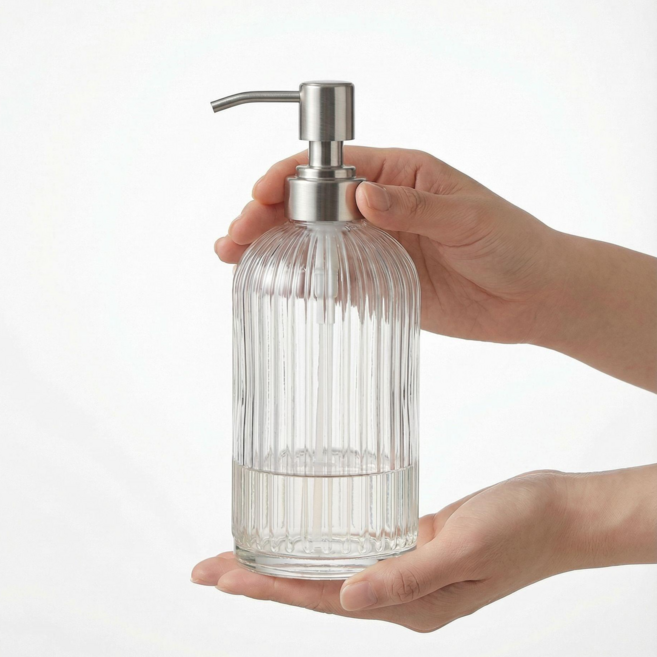 리에본 클래식 다용도 세제 용기 디스펜서, 투명, 1개