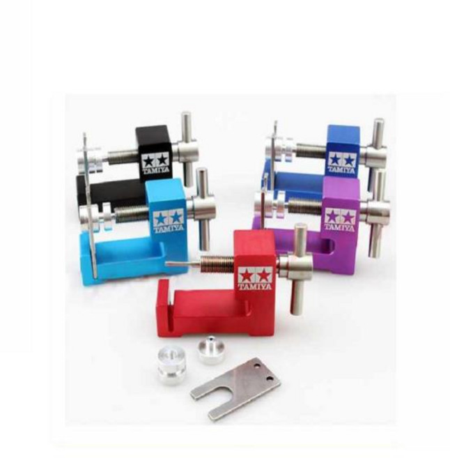 팝너트공구 휠풀러 타이어 리무버 가이드 롤러 및 베어링 분해 도구 타미야 미니 4WD 자동차 모델용, 03 red