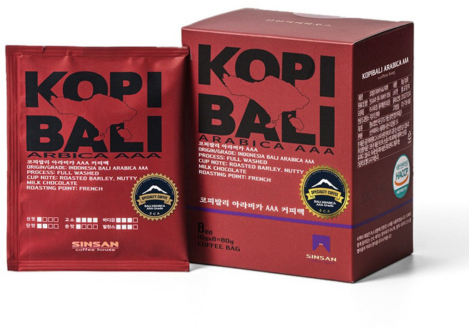 신산커피하우스 코피발리 아라비카 커피백(100개 특별할인), 1개, 8개입, 10g