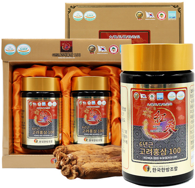 건강기능식품 6년근 고려홍삼 100 (1Box 250gX2병), 250g