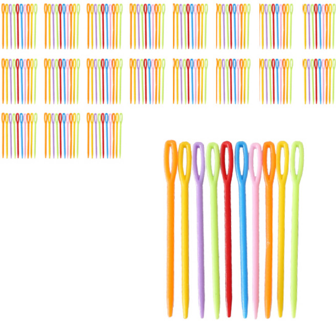 [모핸] 안전바늘 플라스틱 돗바늘 (200개입), 5.5cm, 1세트