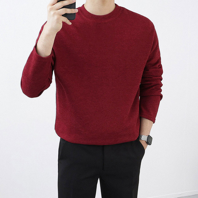 로코비전 95-125 남자 오버핏 드랍숄더 니트 티셔츠 빅사이즈