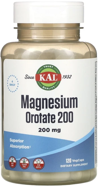 KAL 마그네슘오로테이트 200 50mg 베지캡슐 120정, 1개, x - 쿠팡