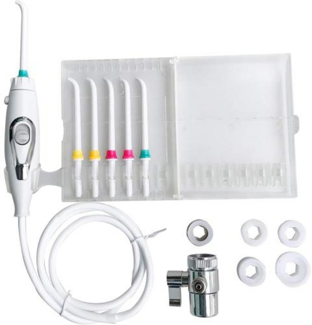 치과 스파 수도꼭지 구강 세정기 워터 탭 Flosser 칫솔 관개 치아 청소 스위치 제트 가족 물 치실, 1)1 set