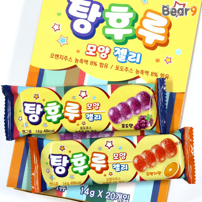 500 탕후루 모양 젤리 14g BOX(20개입) 간식 먹방 디저트 꼬치젤리, 20개