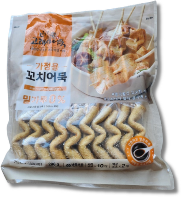 고래사 부산 가정용 꼬치 밀가루없는 어묵 사각 냉동296g 탱글탱글하고 맛있는, 296g, 1개