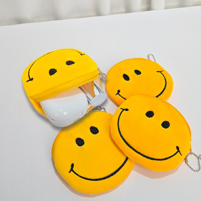 토이랄라(1+1) 스마일 동전지갑 키링 귀여운 미니 파우치 선물 열쇠고리