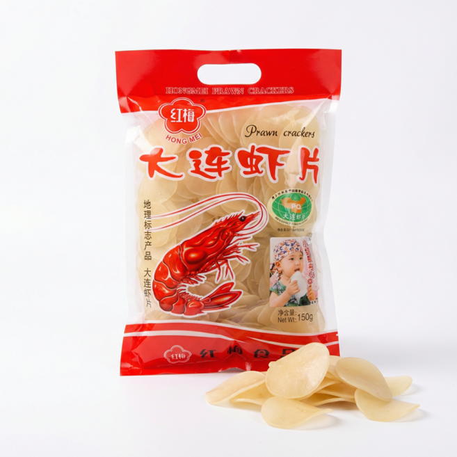 튀겨먹는 새우칩 해용하편 새우튀각 바삭새우 튀김 과자 중국식품 샤편 오리지널, 150g, 1개