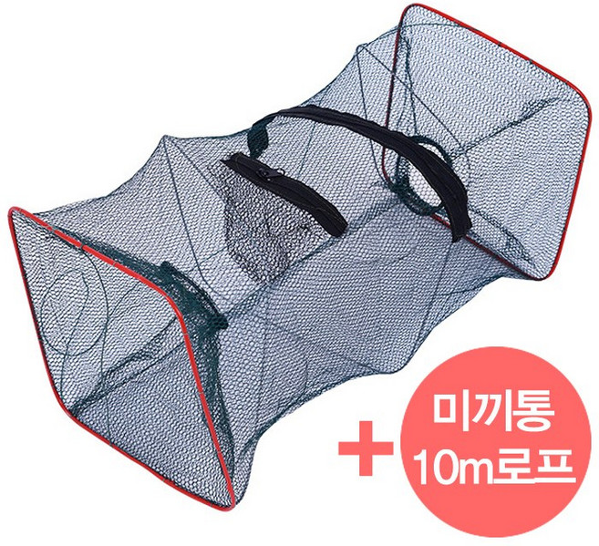 [사은품증정] 민물용 원터치 프리미엄 사각통발 (미끼통+10m노끈), 랜던발송