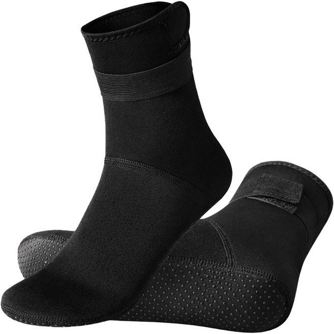 마리수 장화내피 방한 낚시 발열 보온 버선 네오프렌 덧신 해루질 수영 양말 아쿠아삭스, 260, 블랙