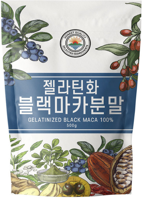 해나식품 블랙 마카 분말 가루 살균제품, 1개, 500g