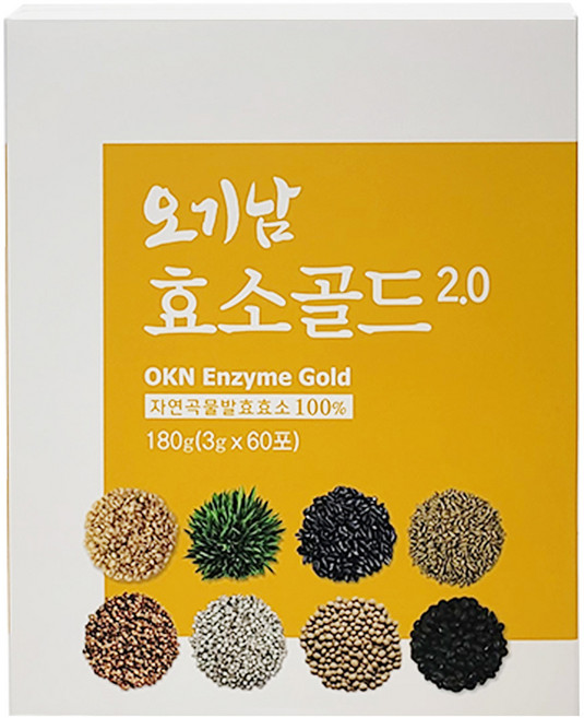 오기남 효소골드 2.0 소화 곡물 발효 효소 분말 60포, 180g, 1개