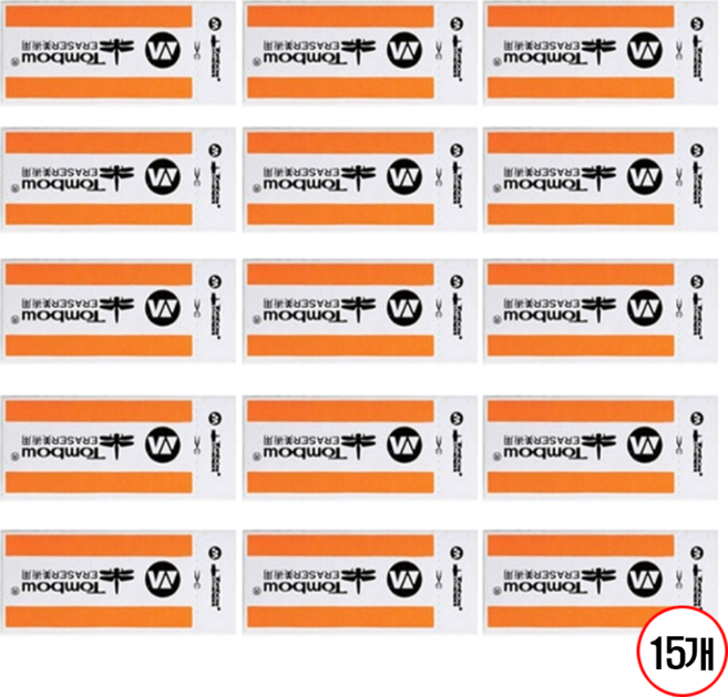 톰보 지우개 대, 15개, 흰색