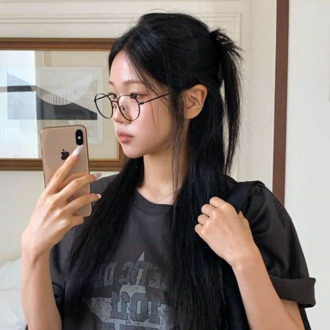 블루씨티 블루라이트 차단 모던 베이직 슬림 메탈 뿔테 데일리 안경