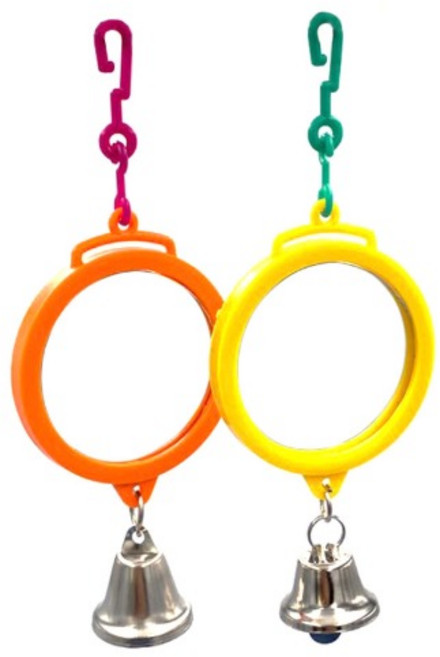 유리 앵무새 소형 거울 장난감 앵무새 친구 사랑 모란, 1개