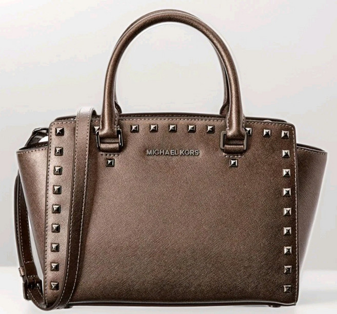 마이클 셀마 스터드 메탈릭 신더 사피아노 크로스바디 사첼백 5498193