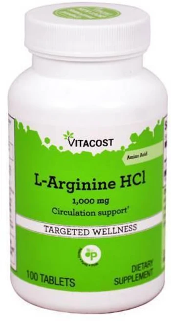 비타코스트 L-아르기닌 HCl 1000mg, 1개, 100정 - 쿠팡