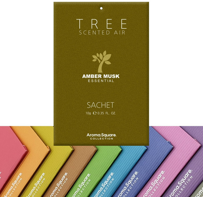 인터바겐 아로마스퀘어 사쉐 트리 방향제 옷장 실내 차량용 걸이형 행낭 디퓨저, 앰버 머스크 S(10g), 1개