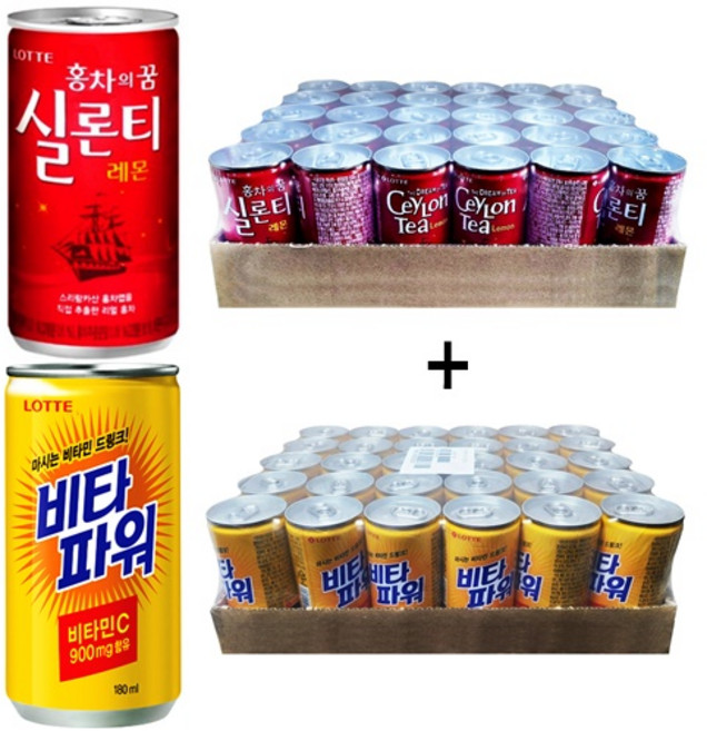 실론티 175ml(30캔) + 비타파워 180ml(30캔), 60캔, 175ml