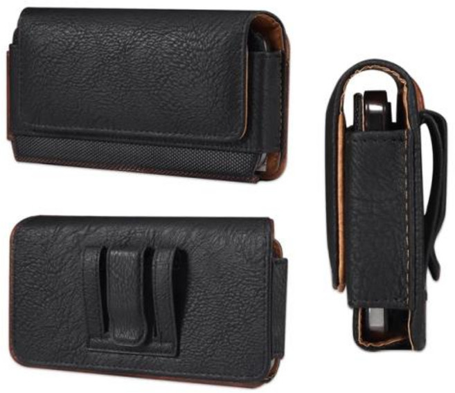 남성용 범용 가죽 허리 휴대폰 벨트 클립 아이폰 갤럭시 샤오미 레드미 포코 오포 7 프로 홀스터 파우치, (L) 6.3-6.9 inch, 1개, 12) (L) 6.3-6.9 inch - black-h