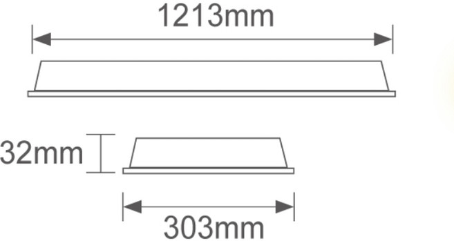 舞光 Dancelight 25W 柔光平板燈 長度1213mm 寬度303mm 高度32mm, 白光, 1盒